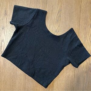 Cotton On Black Women's Scoop Neck Crop Top